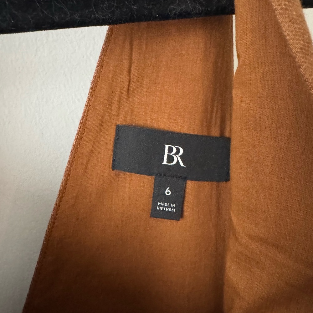 Banana Republic Lina Linen Dress In Warm Clay Brown View 3